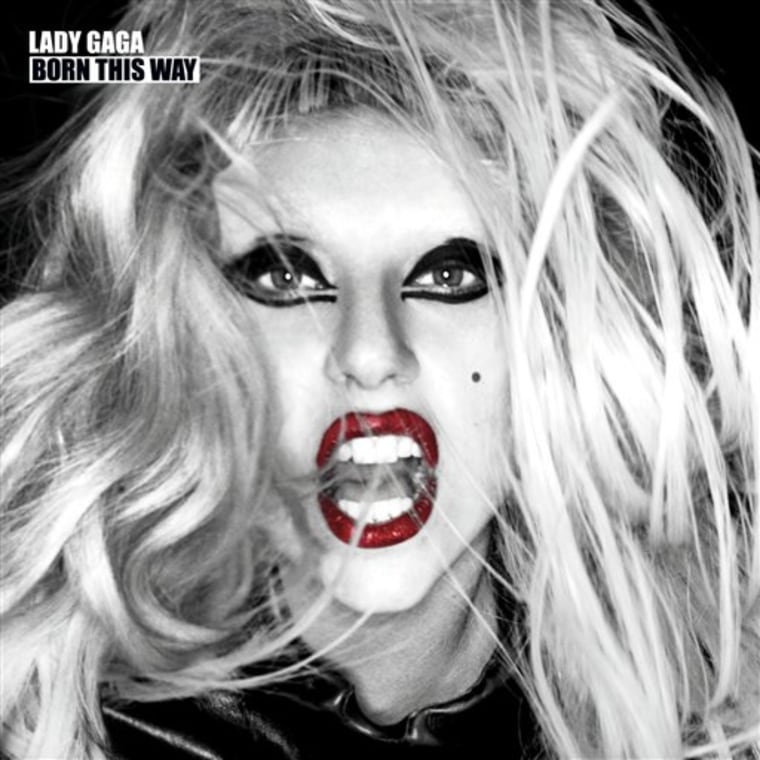 FILE - In this file CD cover image released by Interscope Records, the latest release by Lady Gaga, "Born This Way," is shown. Amazon experienced a high volume of traffic that caused delays for those downloading the album, echoing a posting on the album's product page on Amazon.com. (AP Photo/Interscope Records, File)